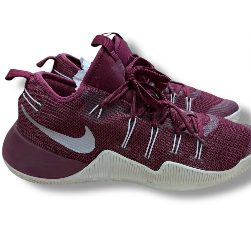 Nike Hypershift TB Burgundy White Basketball Shoes Sneakers Men Size 11.5